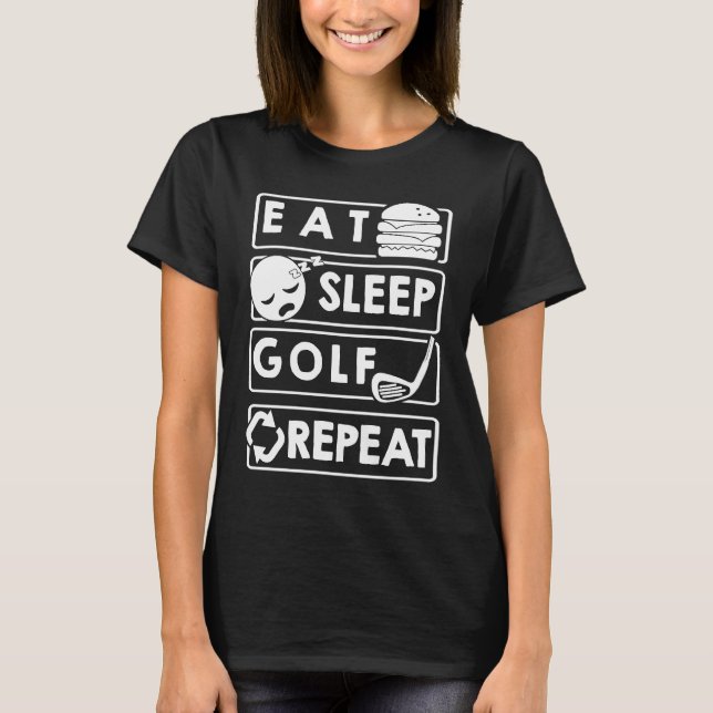 Camiseta Golf Coma Dormir Golfe Repetir (Frente)