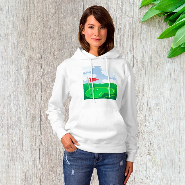 Camiseta Golf Course Green Womens Hoodie (Criador carregado)