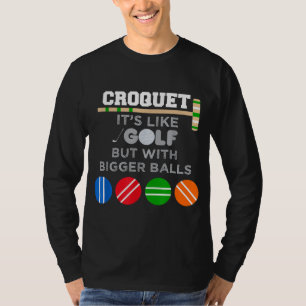 Camiseta Golf Croquet Game Ball Mallet Joga Engraçado