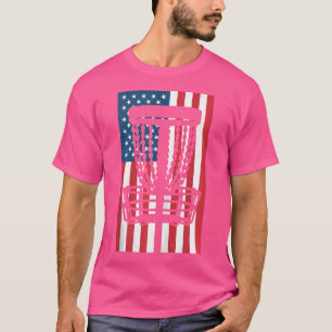 Camiseta Golf de Disco com Sinalizador dos Estados Unidos