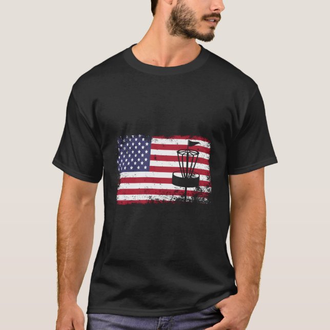 Camiseta Golf de Disco de Bandeja Usa Golf (Frente)