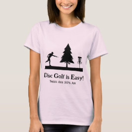 Camiseta Golf de Disco Rosa Engraçado Putando com obstáculo