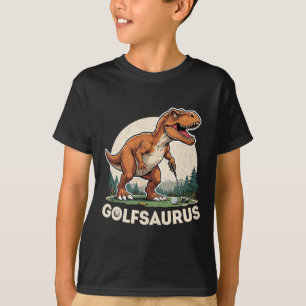 Camiseta Golf Dinosaur Golfer T-rex Jogando Golfe Dino Golf