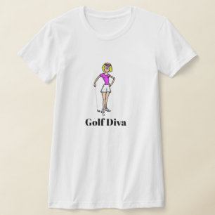 Camiseta Golf Diva Loira Jogadora de Golfe
