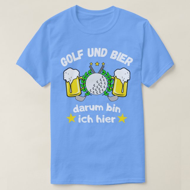 Camiseta Golf e cerveja Diversão Golfe Spa (Frente do Design)