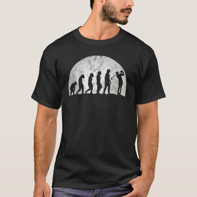 Camiseta Golf Evolution  Evolution Of Man Golfing (Frente)