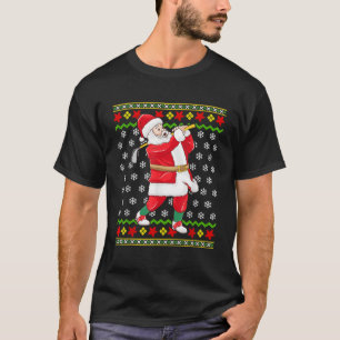 Camiseta Golf Fingido Natal Papai Noel Golfer Gift Golfin