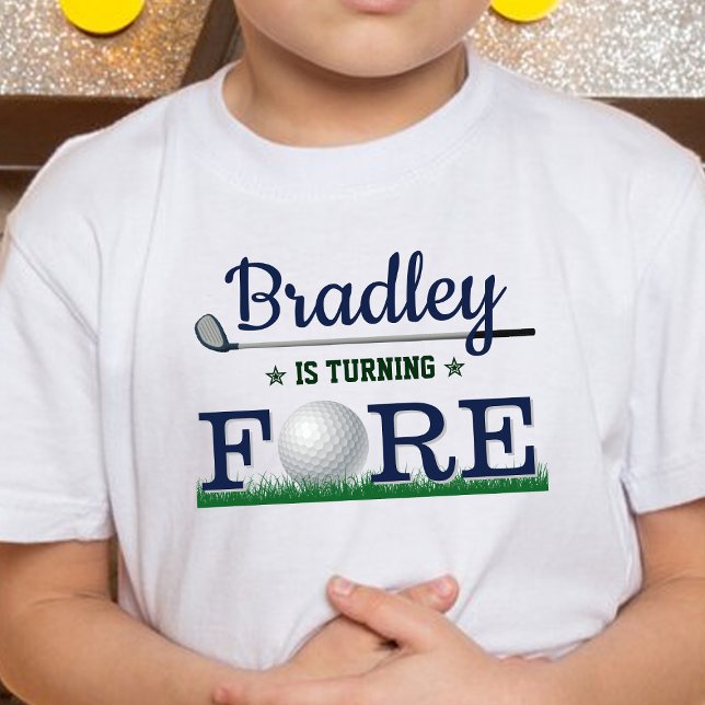 Camiseta Golf Fore 4º Aniversário (Criador carregado)