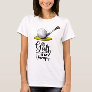 Camiseta Golf Funny Say para a terapia de golfe para mulher