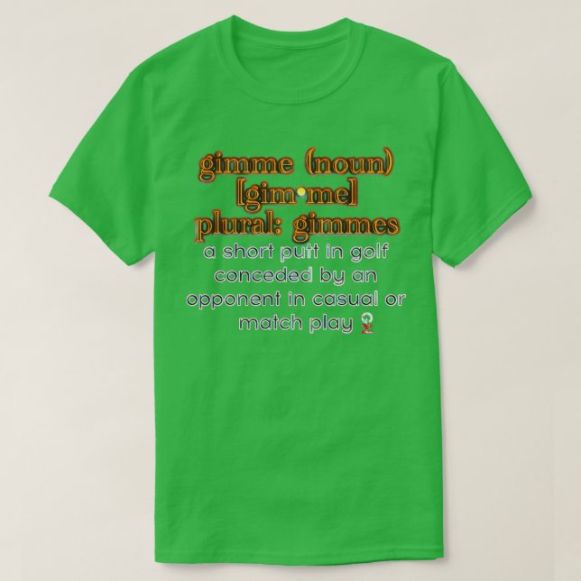 Camiseta Golf Gimme Hipster Golfe (Frente do Design)