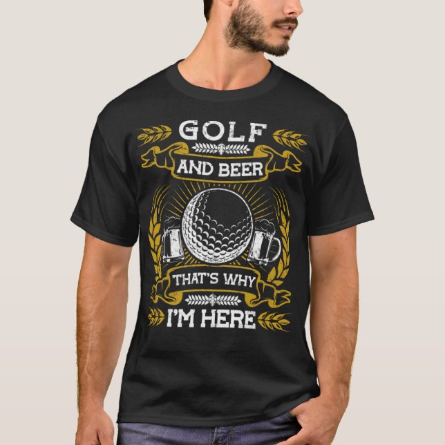 Camiseta Golf Golfer Dourando de forma engraçada (Frente)