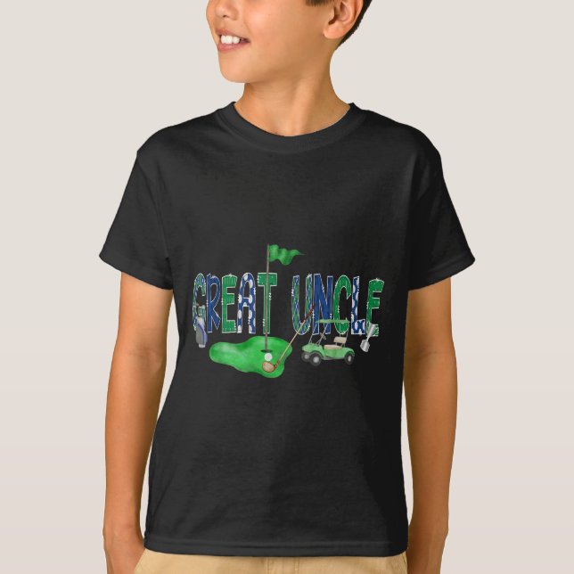 Camiseta Golf Great Uncle Hole In One Golf 1st Birthday Boy (Frente)