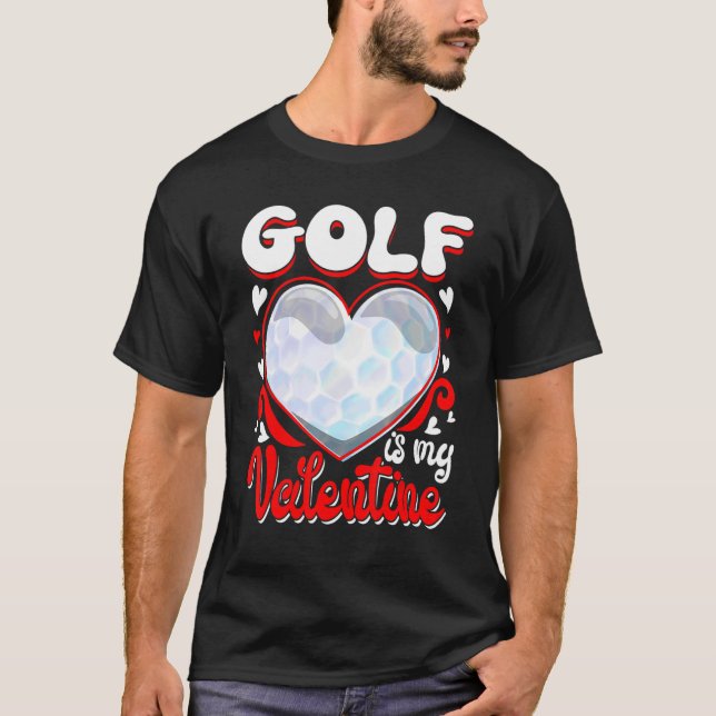 Camiseta Golf Is My Valentine Happy Valentine's Day Couple (Frente)
