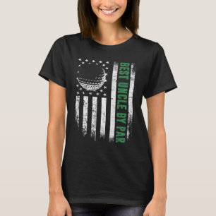 Camiseta Golf Lover Retro EUA Flag Melhor Tio By P