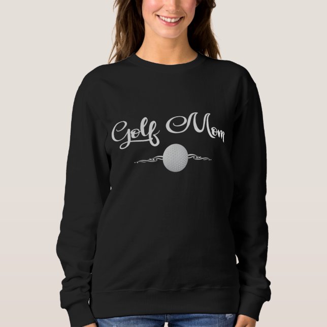 Camiseta Golf Mãe Golfando Mãe Presente para Mulheres (Frente)
