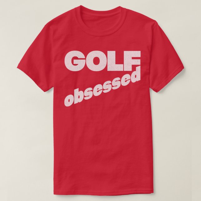 Camiseta Golf Obcecado Estilo Estilhado Design (Frente do Design)