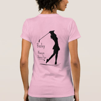 Camiseta Golf Silhouette, Mulher, Nome, Texto