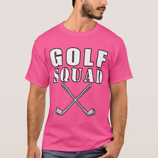 Camiseta Golf Squad Golf Player Golf Clusters Engraçado (Frente)