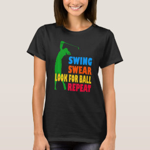 Camiseta Golf Swing Swear Procure Por Ball Repetir O Amor G