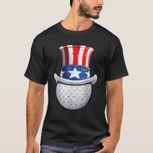 Camiseta Golf Tio Sam 4 de julho Crianças Boys American Fla