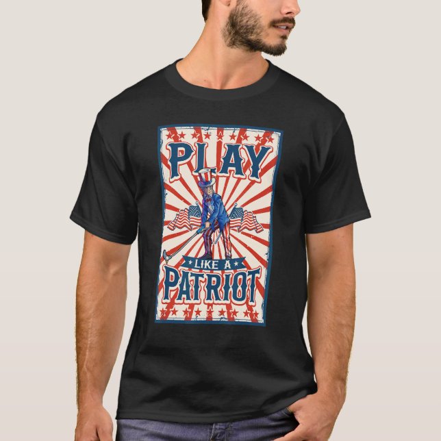 Camiseta Golf Tio Sam 4 De Julho Meninos Crianças Eua Ameri (Frente)