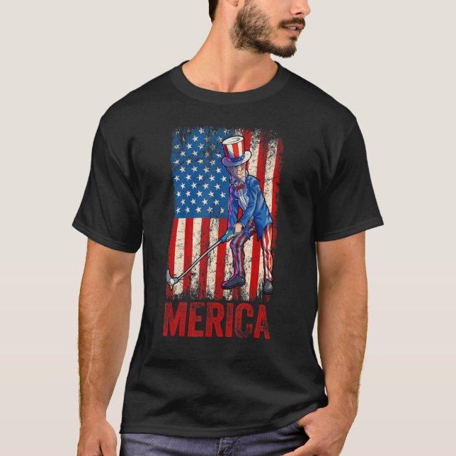 Camiseta Golf Tio Sam 4 De Julho Meninos Crianças Eua Ameri (Frente)