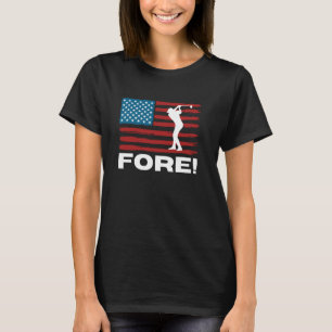 Camiseta Golf USA Men USA Flag Golfer Oferta Patriótica Gol