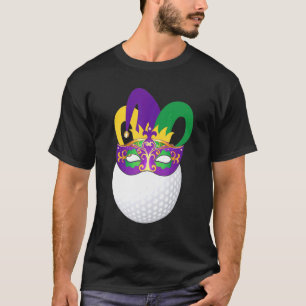 Camiseta Golf Vestindo Mardi Gras Carnaval Mask Golf