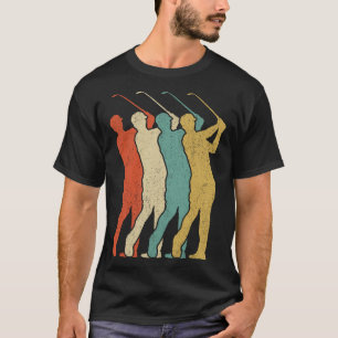 Camiseta Golf Vintage Silhouette 60s 70s Retro Club & Ball