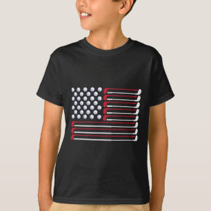 Camiseta Golfe Bandeira Americana Jogador de Golfe Amante G