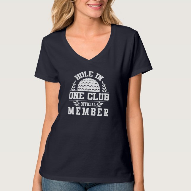 Camiseta Golfe Buraco em Um Buraco num Clube Golfe Esporte  (Frente)