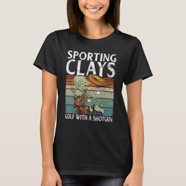 Camiseta Golfe com espingardas e atiradores desportivos e p (Frente)
