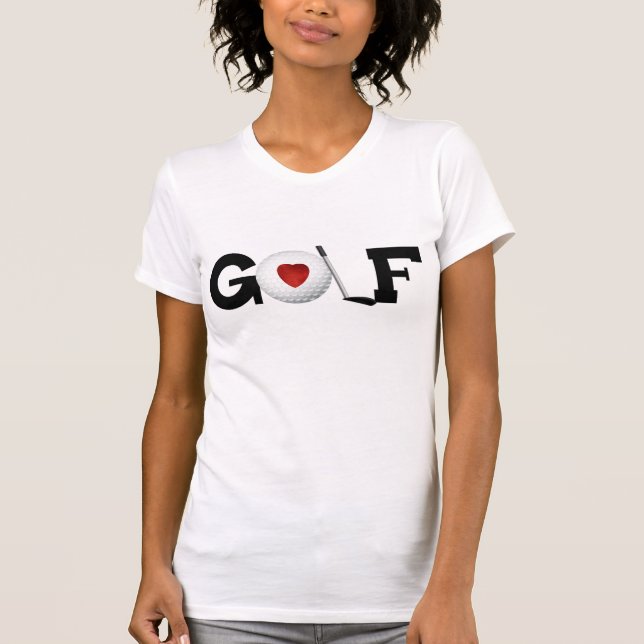 Camiseta Golfe com Tshirt da bola de golfe (Frente)