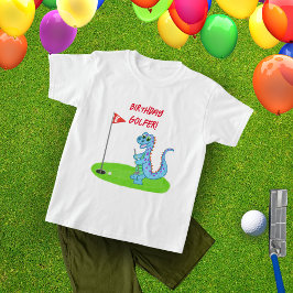 Camiseta Golfe de Dinossauro Bonito Era Aniversário de cria