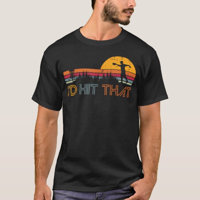 Camiseta Golfe de Disco Acerte Aquele Frisbee Retrô (Frente)