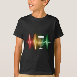 Camiseta Golfe de Disco Batimento Cardíaco Linha Ekg Jogado