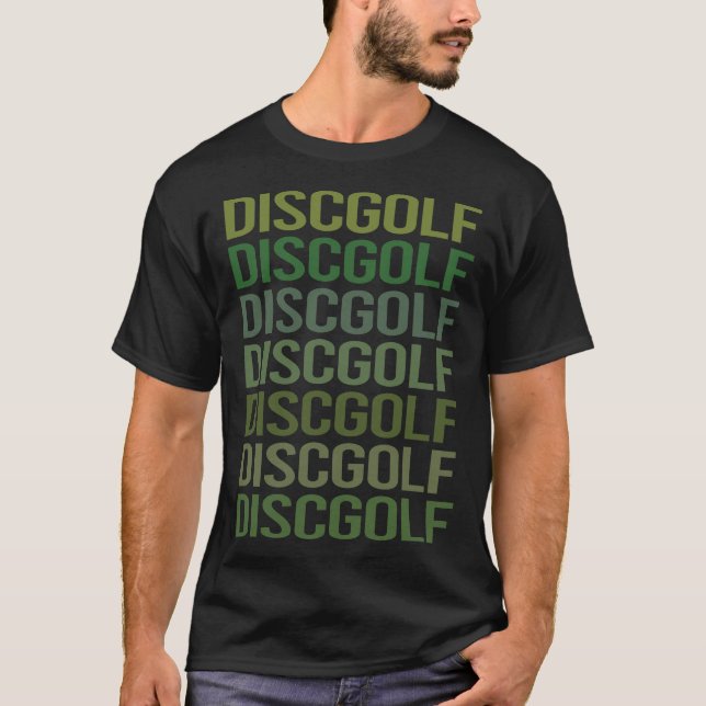Camiseta Golfe de Disco de Texto Verde (Frente)