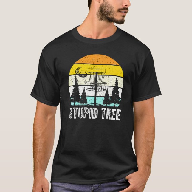 Camiseta Golfe de Disco em Árvore Estúpida (Frente)