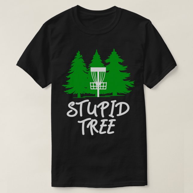 Camiseta Golfe de Disco em Árvore Estúpida (Frente do Design)