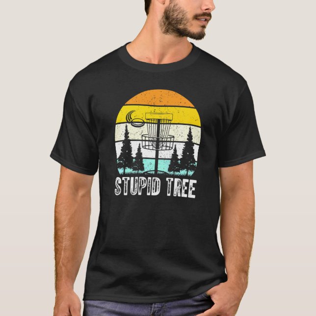 Camiseta Golfe de Disco em Árvore Estúpida (Frente)