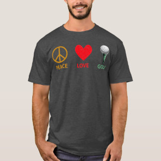 Camiseta Golfe De Golfe De Golfe De Amor Pela Paz Oferece U