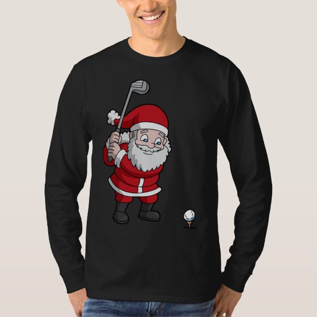 Camiseta Golfe de Natal de Santa Claus Golf Golfe (Frente)