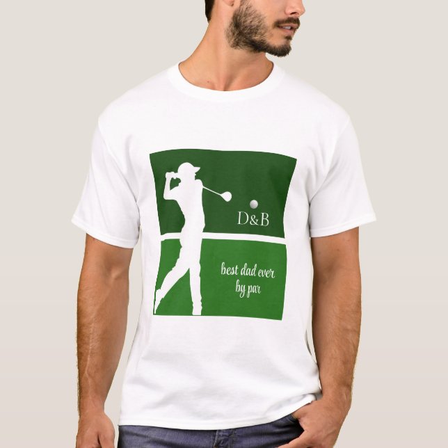 Camiseta Golfe de presente de dia de os pais, melhor pai de (Frente)