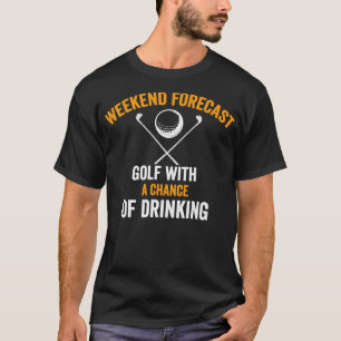 Camiseta golfe de previsão de fim de semana com chance de S
