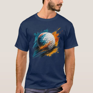 Camiseta Golfe de respingo de pintura abstrata