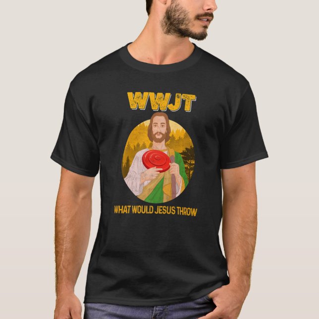 Camiseta Golfe Disco O Que Jesus Jogaria Roupa Frisbee? (Frente)