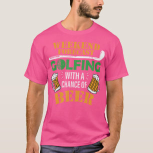 Camiseta Golfe Divertido E Cerveja Golfe Com Chance De Cerv