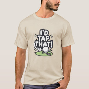 Camiseta Golfe Divertido Eu Golpearia Aquilo Humor Golfista