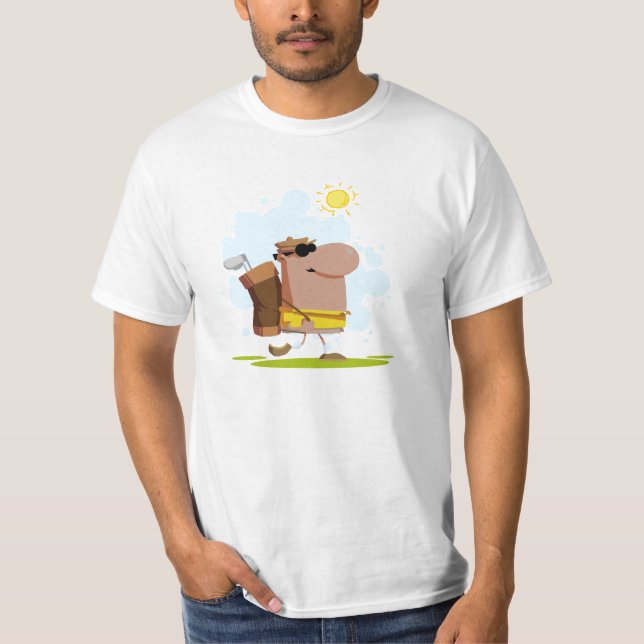 Camiseta Golfe do dia ensolarado - afro-americano (Frente)