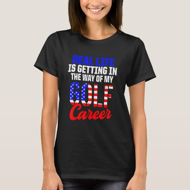 Camiseta Golfe do Jogador de Golfe (Frente)